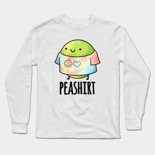 Pea Shirt Funny Veggie Pea TShirt Pun Long Sleeve T-Shirt